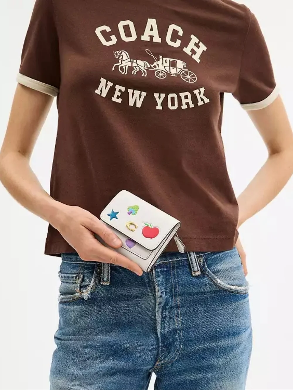 Coach Mila Small Flap Wallet With Sticker Print - Picture 7 of 9